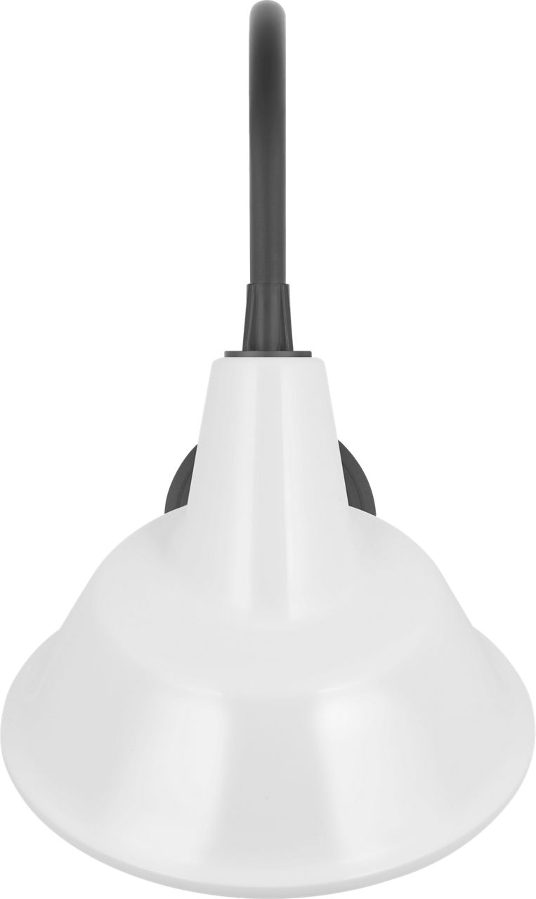 Academy 11" Arched Mack Barn Light in Matte Black with 12.5" White Tilted Bowers Shade