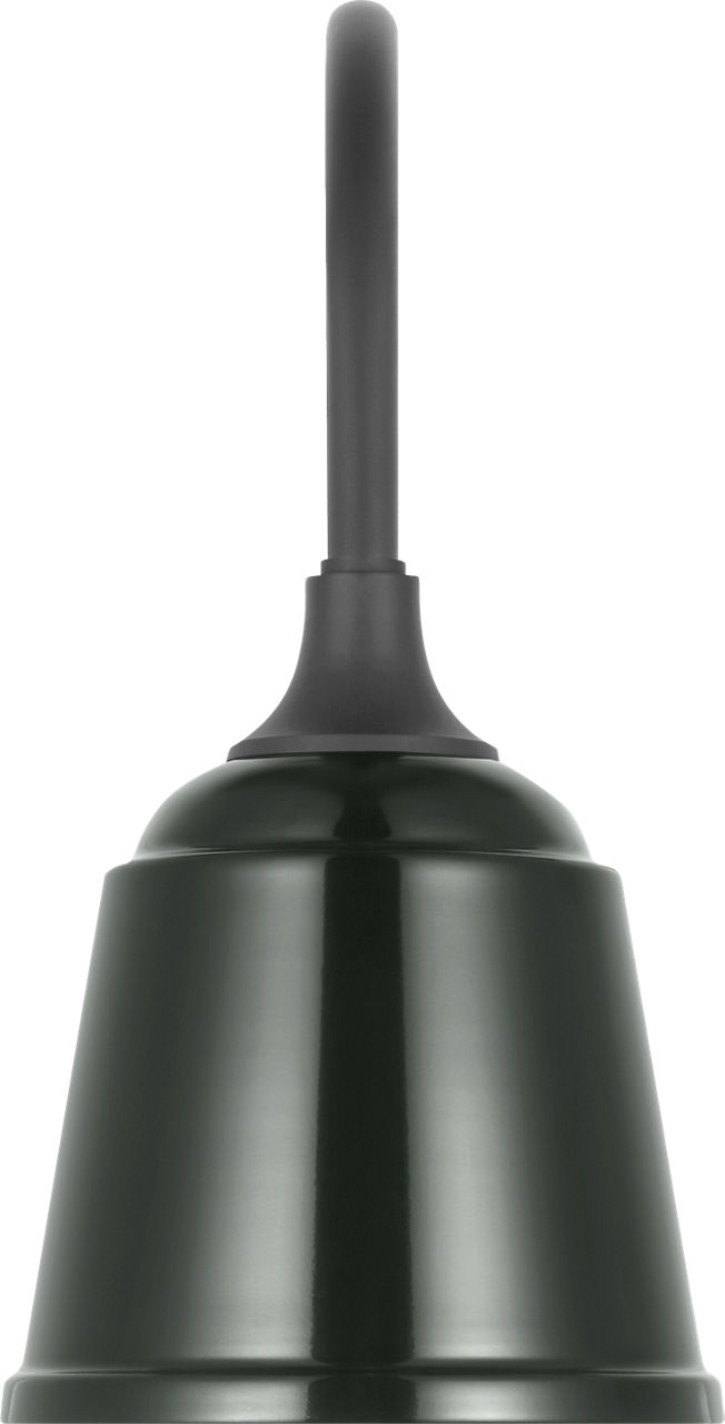 Academy 11" Arched Mack Barn Light in Matte Black with 8" Green Rockhouse Shade