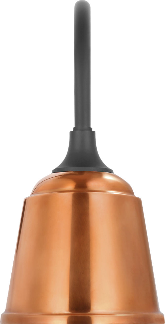 Academy 11" Arched Mack Barn Light in Matte Black with 8" Soft Copper Rockhouse Shade