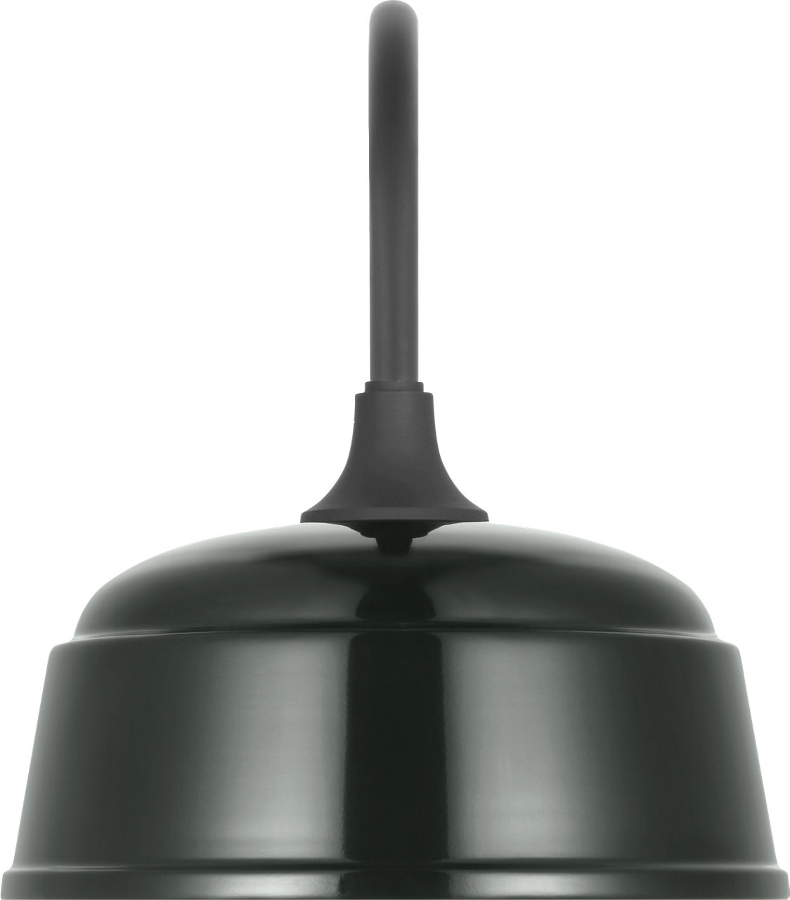 Academy 11" Arched Mack Barn Light in Matte Black with 12.5" Green Rockhouse Shade