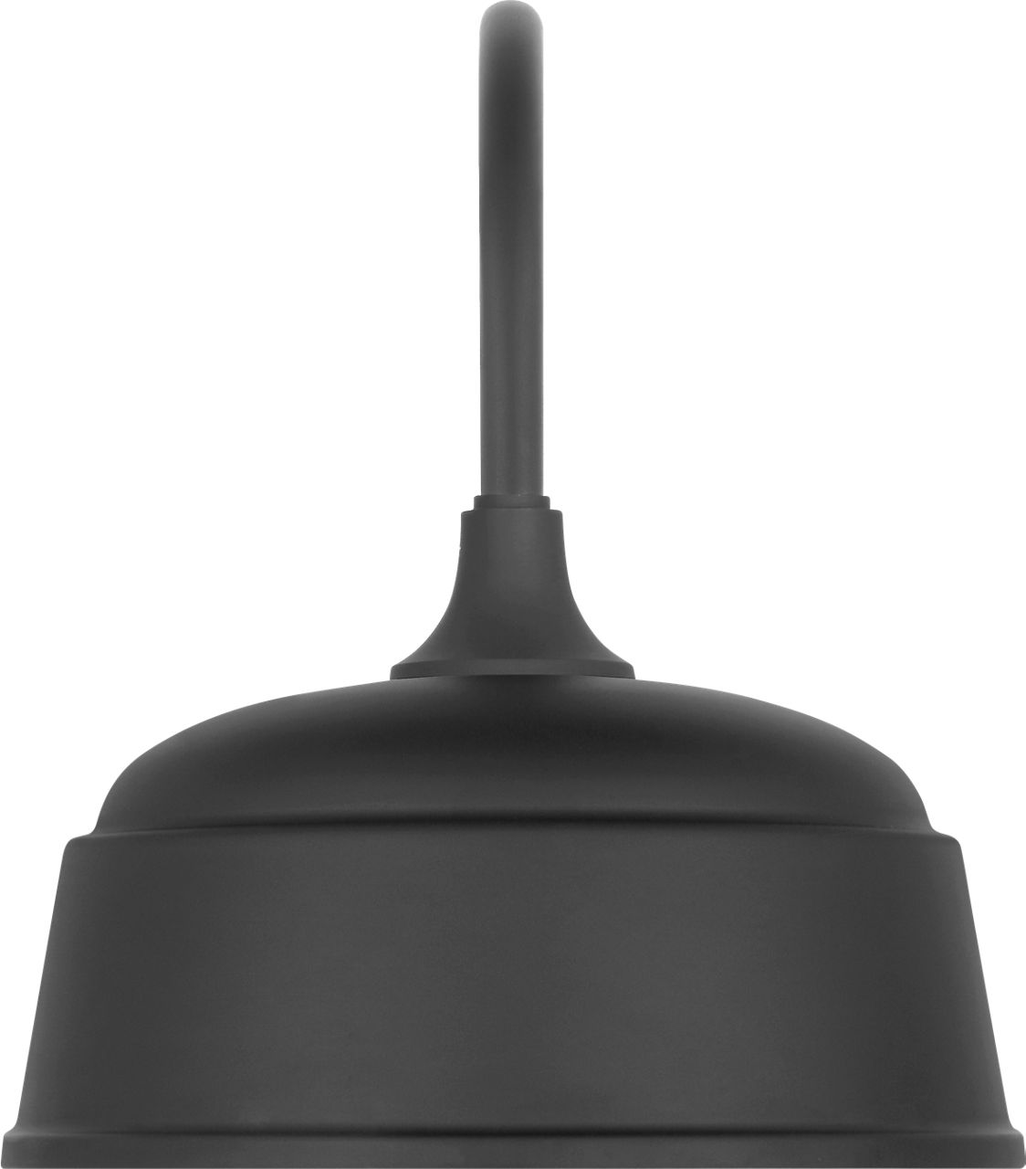 Academy 11" Arched Mack Barn Light in Matte Black with 12.5" Matte Black Rockhouse Shade