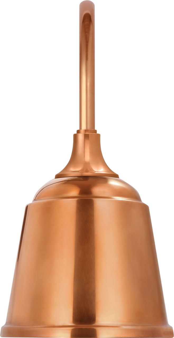 Academy 11" Arched Mack Barn Light in Soft Copper with 8" Soft Copper Rockhouse Shade