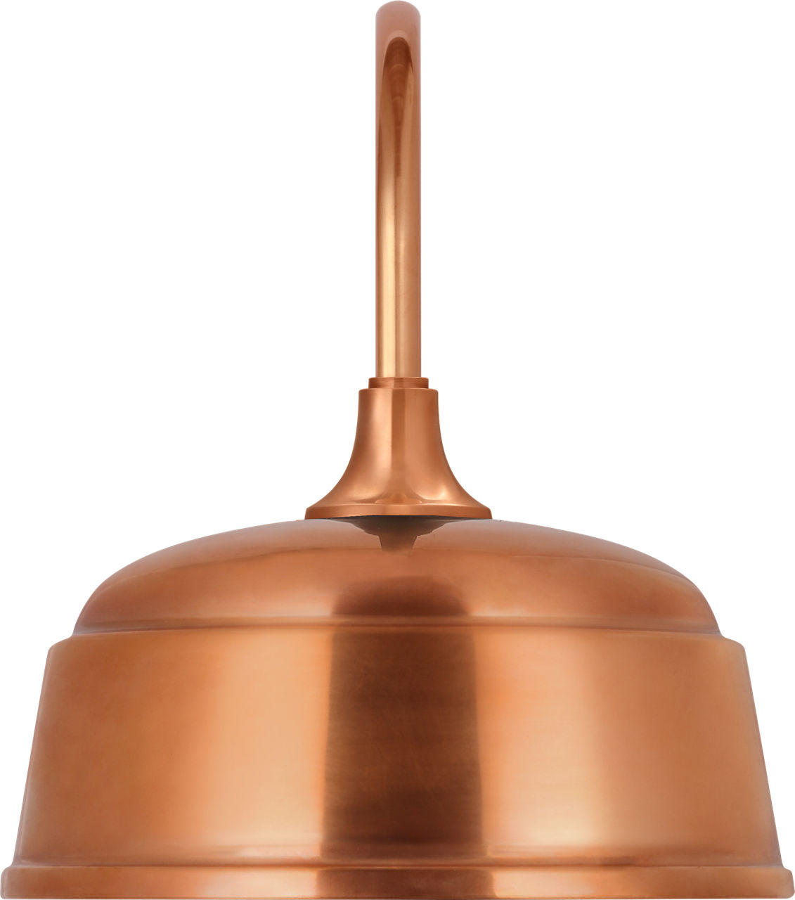 Academy 11" Arched Mack Barn Light in Soft Copper with 12.5" Soft Copper Rockhouse Shade