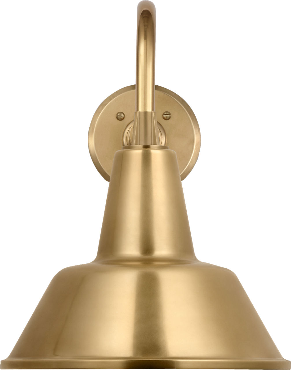 Academy 11" Flynn Barn Light in Hand-Rubbed Antique Brass with 12.5" Hand-Rubbed Antique Brass Bowers Shade