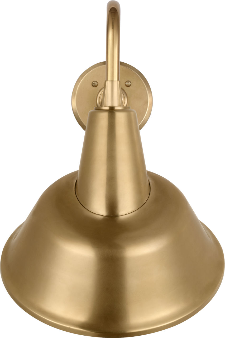 Academy 11" Flynn Barn Light in Hand-Rubbed Antique Brass with 12.5" Hand-Rubbed Antique Brass Tilted Bowers Shade