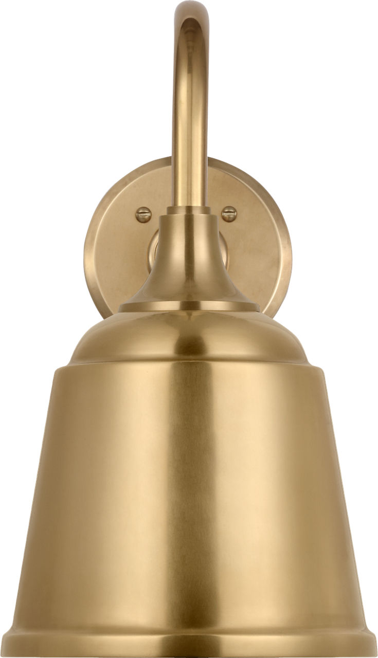 Academy 11" Flynn Barn Light in Hand-Rubbed Antique Brass with 8" Hand-Rubbed Antique Brass Rockhouse Shade