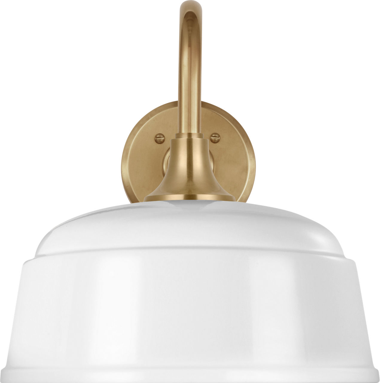 Academy 11" Flynn Barn Light in Hand-Rubbed Antique Brass with 12.5" White Rockhouse Shade