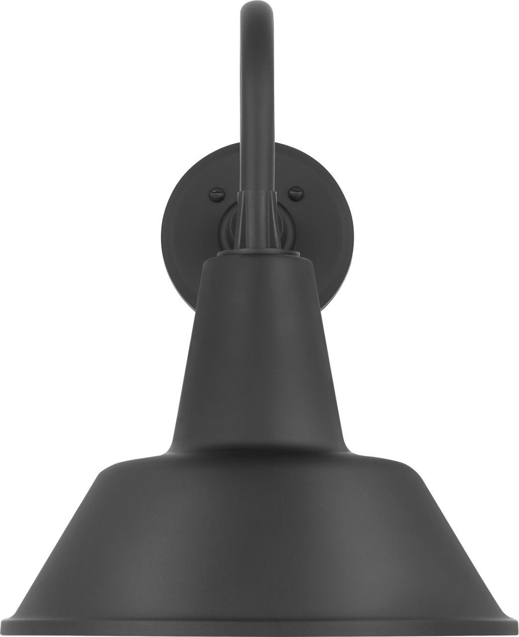 Academy 11" Flynn Barn Light in Matte Black with 12.5" Matte Black Bowers Shade