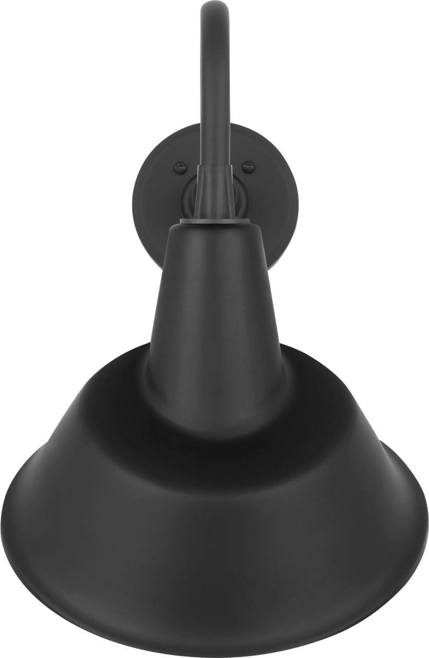 Academy 11" Flynn Barn Light in Matte Black with 12.5" Matte Black Tilted Bowers Shade