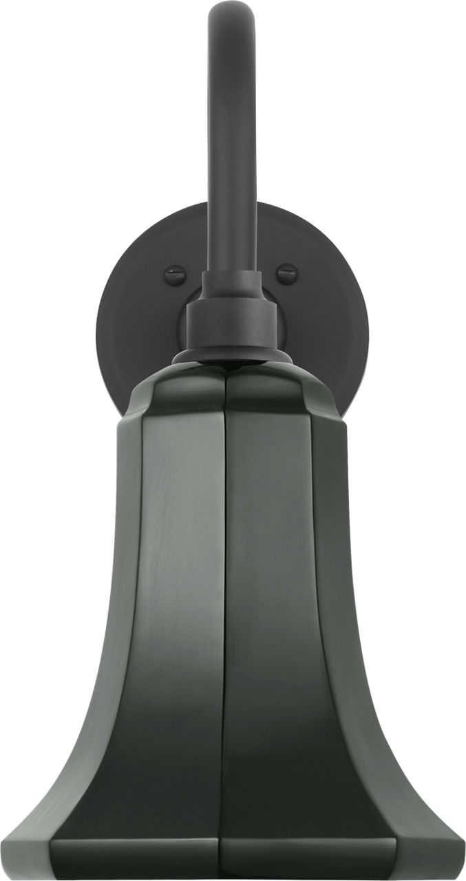 Academy 11" Flynn Barn Light in Matte Black with 7.5" Green Savannah Shade