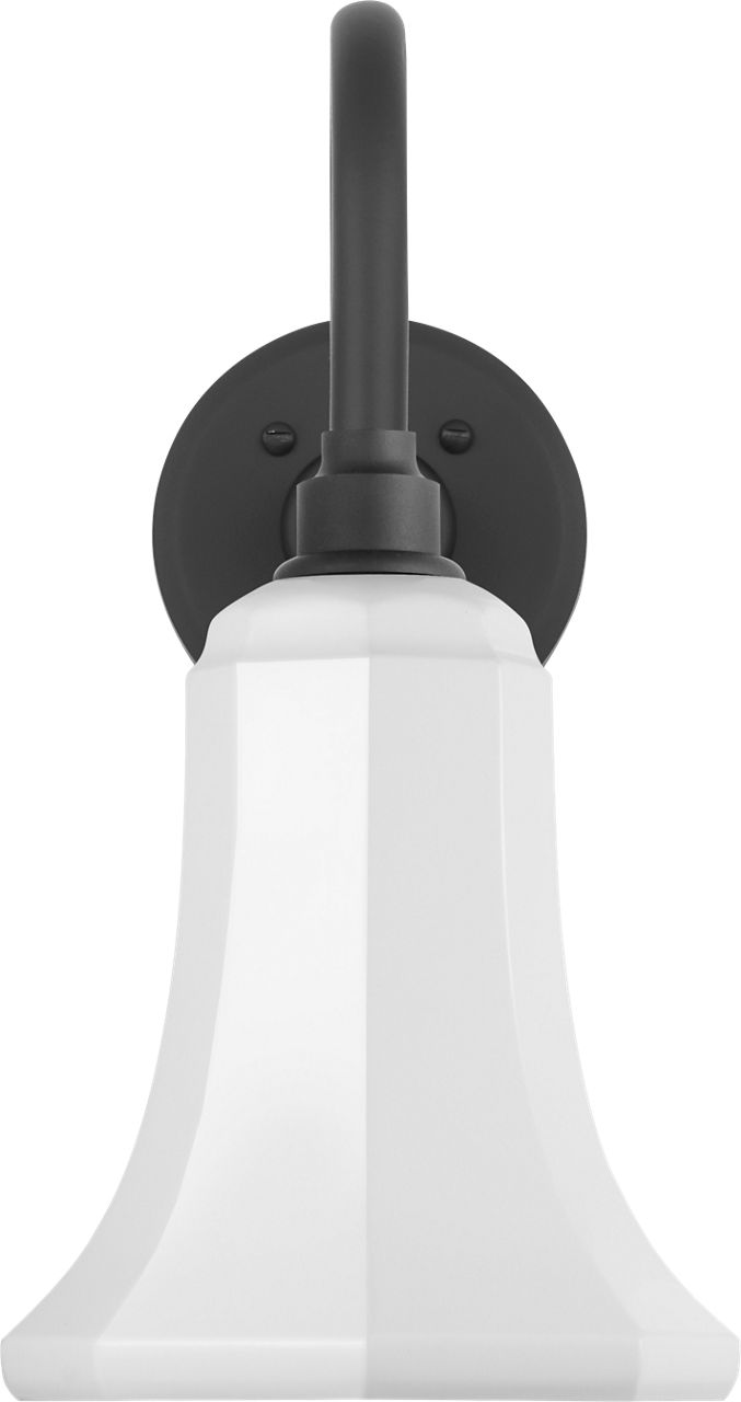 Academy 11" Flynn Barn Light in Matte Black with 7.5" White Savannah Shade