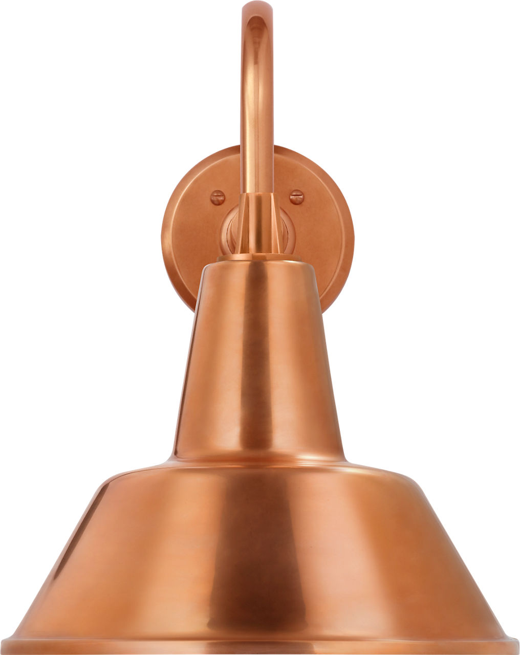 Academy 11" Flynn Barn Light in Soft Copper with 12.5" Soft Copper Bowers Shade