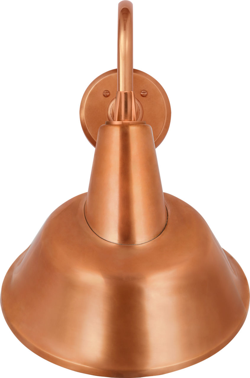 Academy 11" Flynn Barn Light in Soft Copper with 12.5" Soft Copper Tilted Bowers Shade