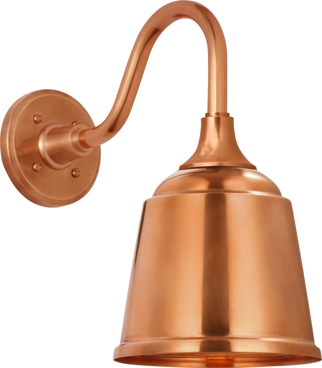 Academy 11" Flynn Barn Light in Soft Copper with 8" Soft Copper Rockhouse Shade