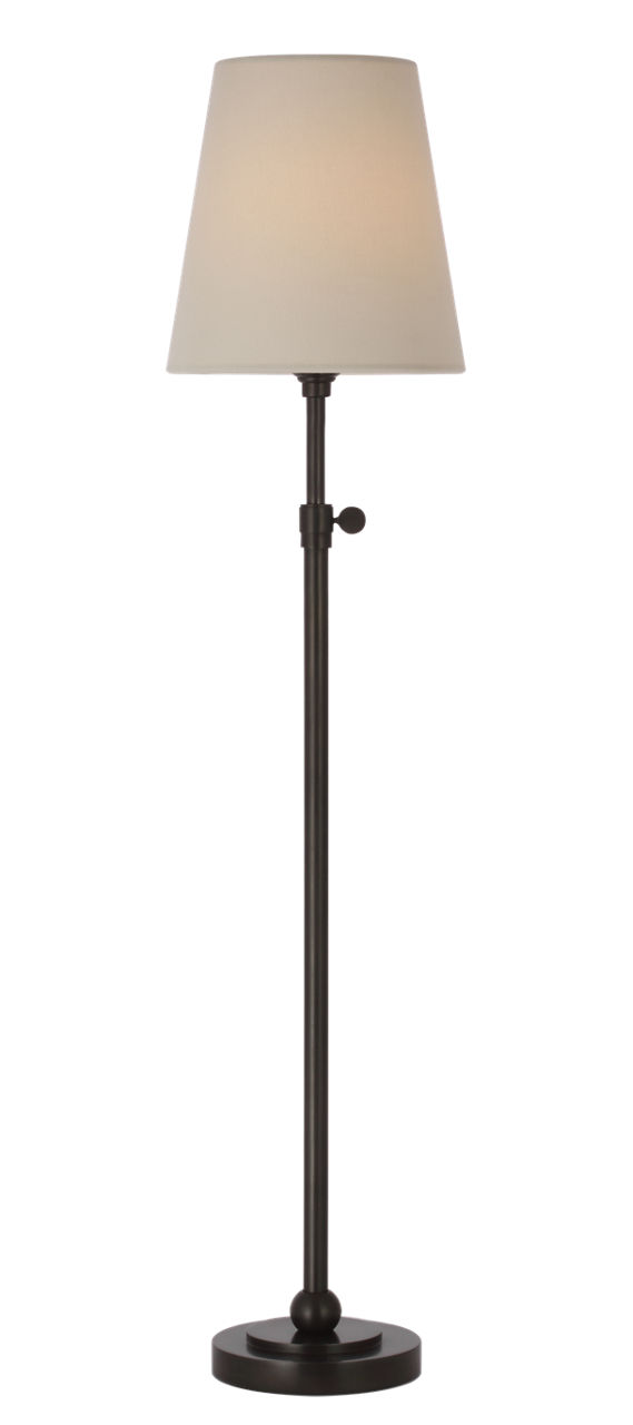 Bryant 27" Adjustable Cordless Table Lamp in Bronze with Linen Shade