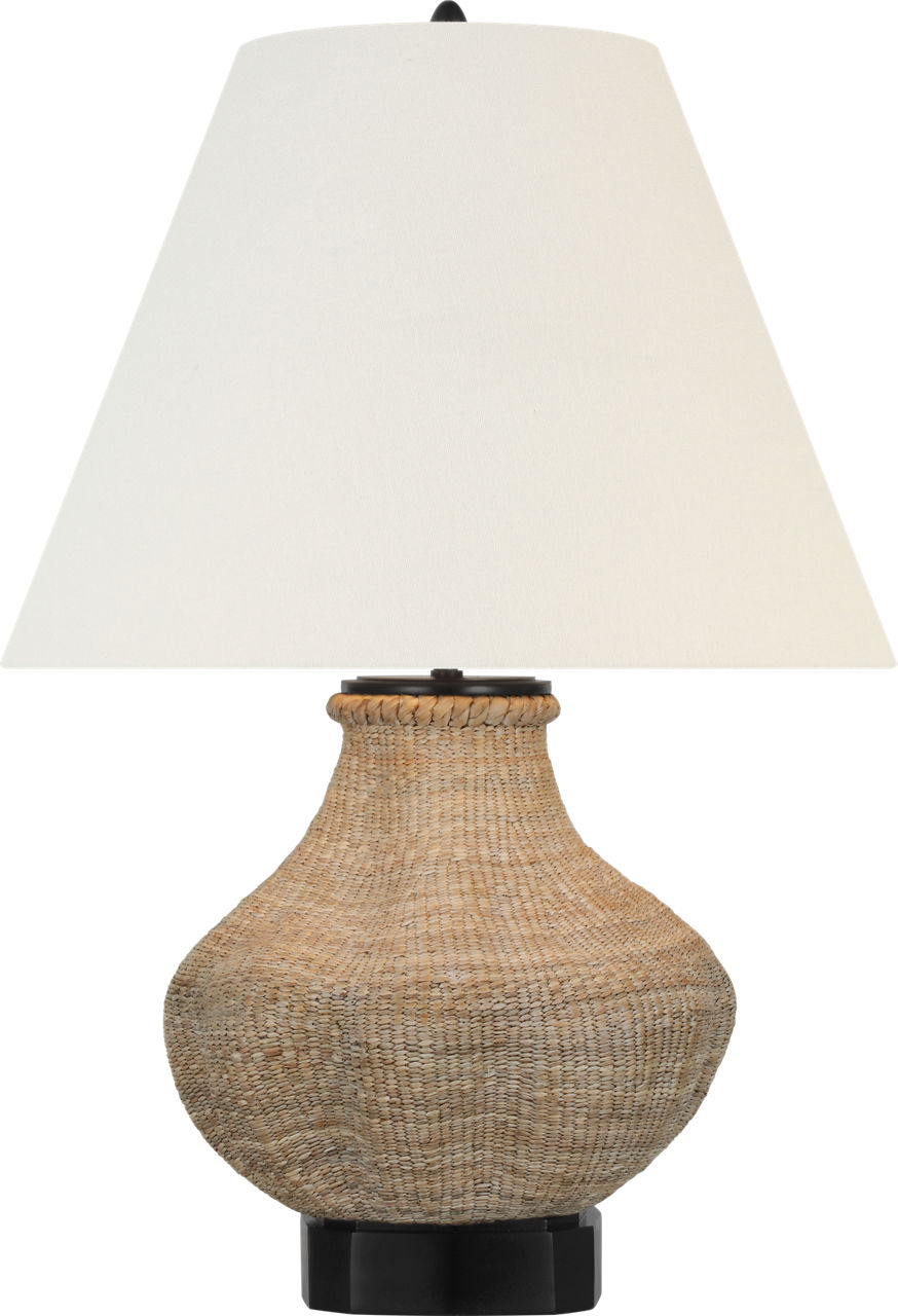 Tahiti 25" Table Lamp in Ash with Linen Shade
