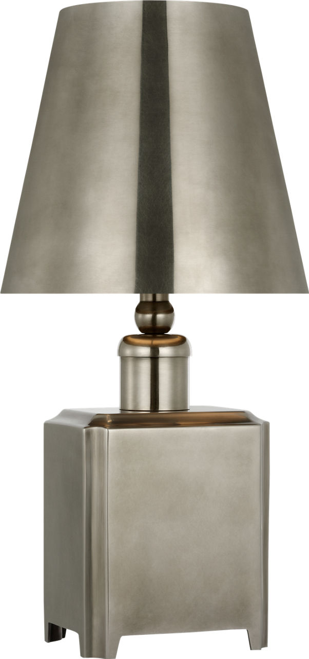 Dino 13" Cordless Accent Lamp in Pewter with Pewter Shade