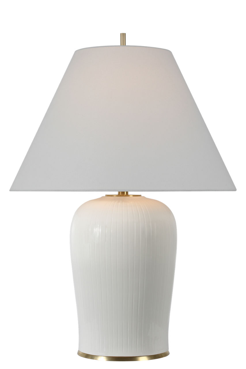Opera 30" Table Lamp in Ivory with Linen Shade