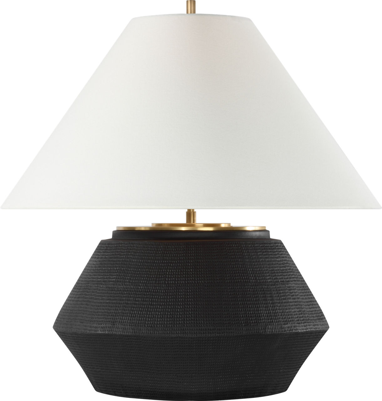 Aten 23" Table Lamp in Shadow Black with Linen Shade
