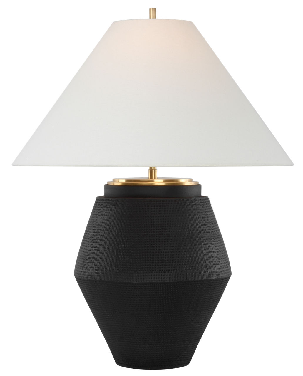 Aten 28" Table Lamp in Shadow Black with Linen Shade