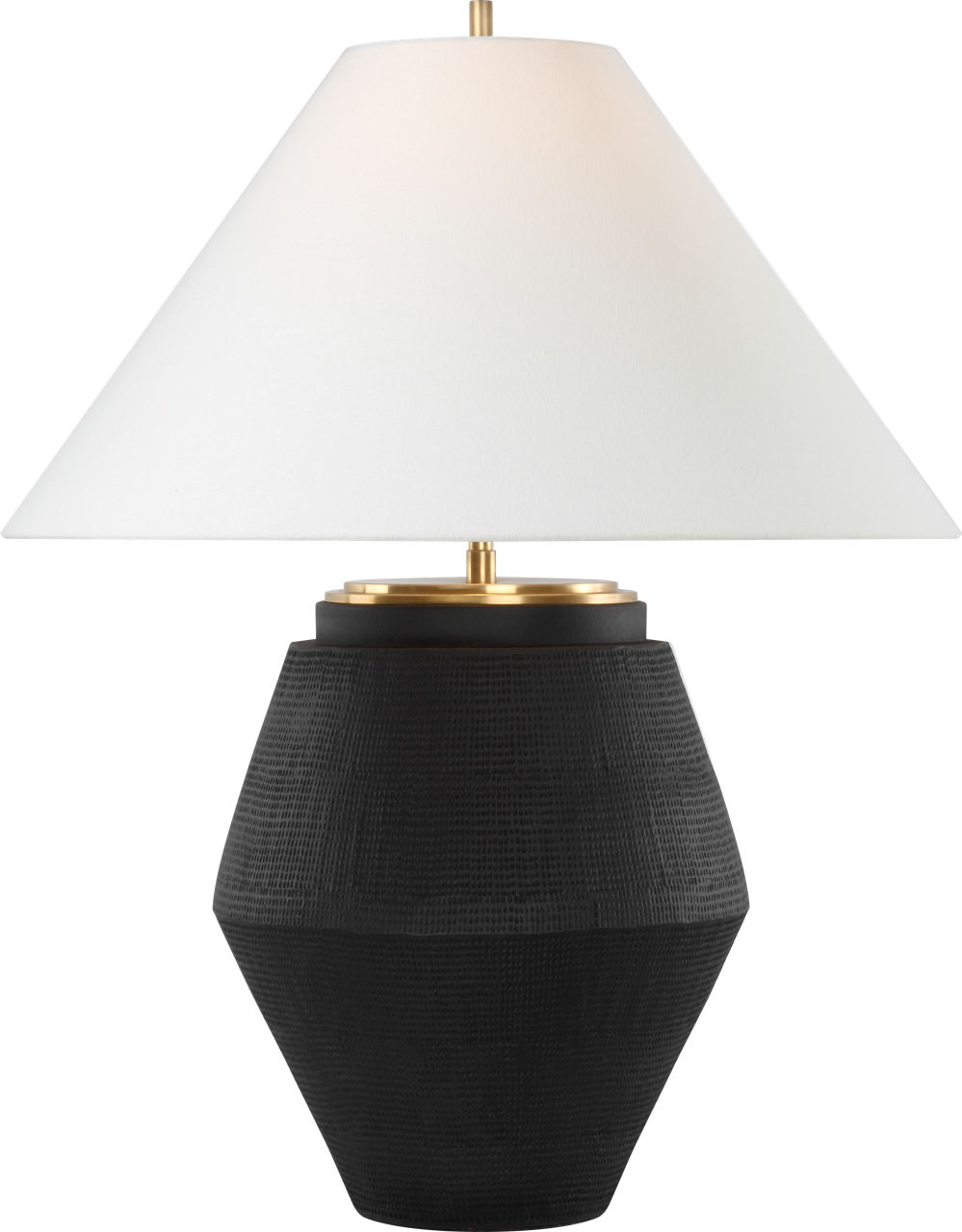 Aten 28" Table Lamp in Shadow Black with Linen Shade