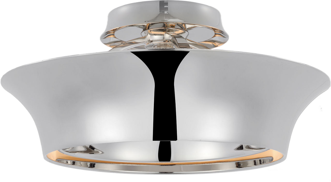 Garland 15" Dual Lit Ring Semi-Flush Mount in Polished Nickel