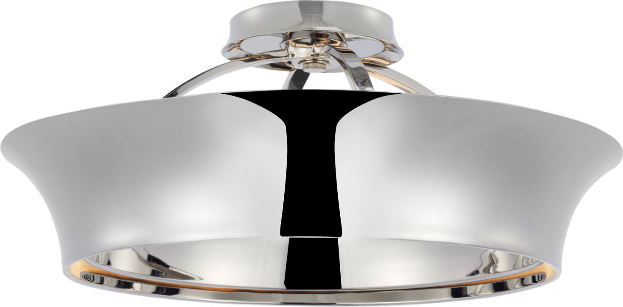 Garland 20" Dual Lit Ring Semi-Flush Mount in Polished Nickel