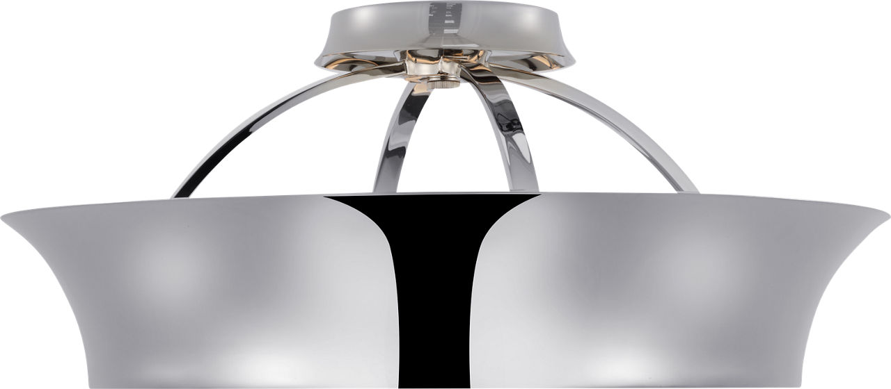 Garland 20" Dual Lit Ring Semi-Flush Mount in Polished Nickel