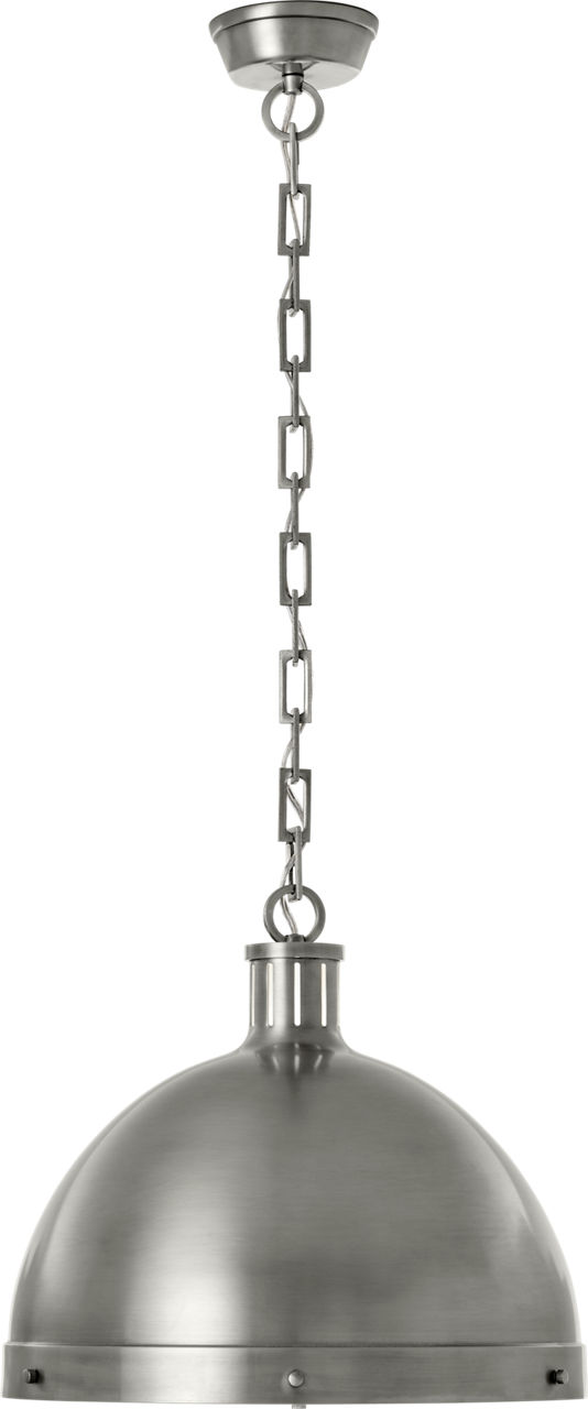 Hicks Extra Large Pendant in Antique Nickel with Acrylic Diffuser