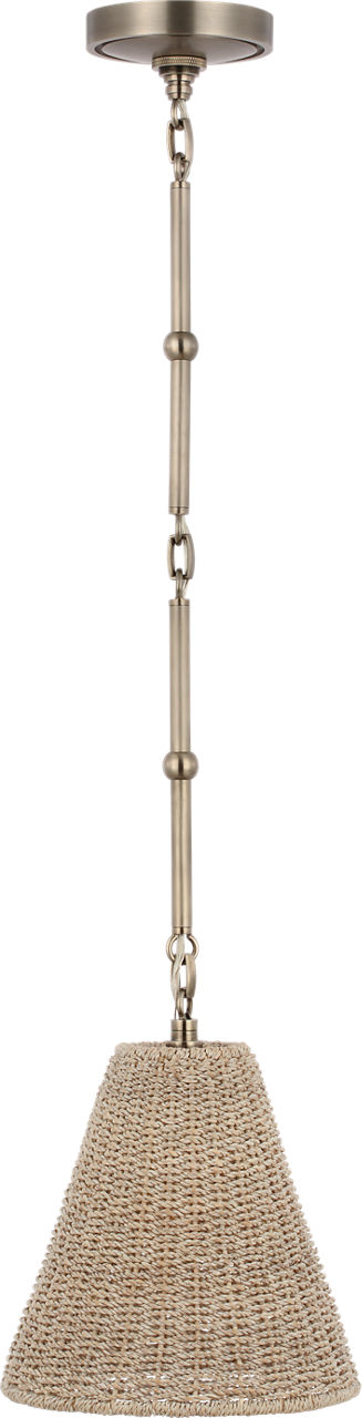 Goodman Petite Hanging Shade in Antique Nickel with Ash Shade