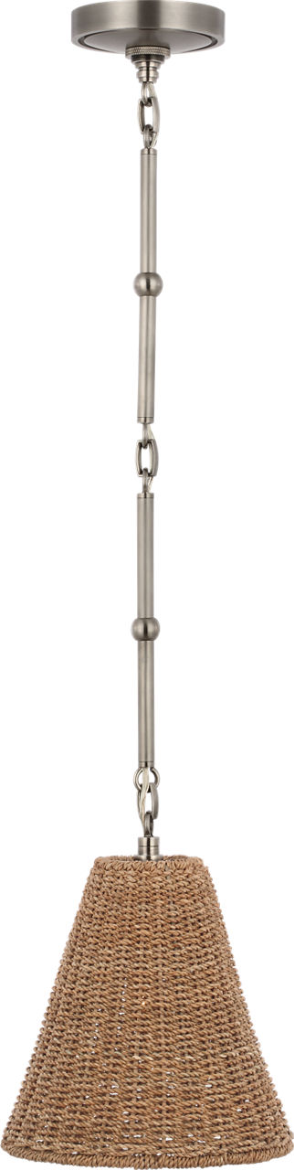 Goodman Petite Hanging Shade in Antique Nickel with Toast Shade