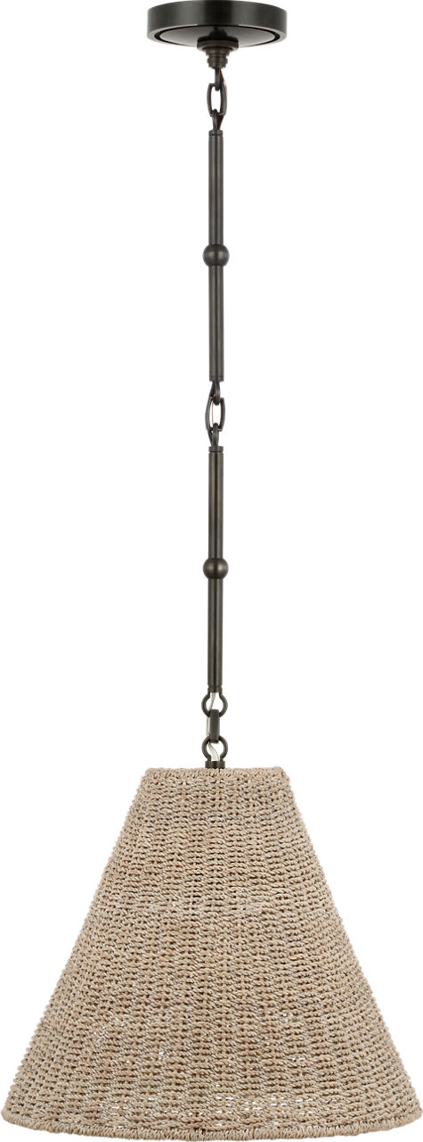 Goodman Small Hanging Light in Bronze with Ash Shade