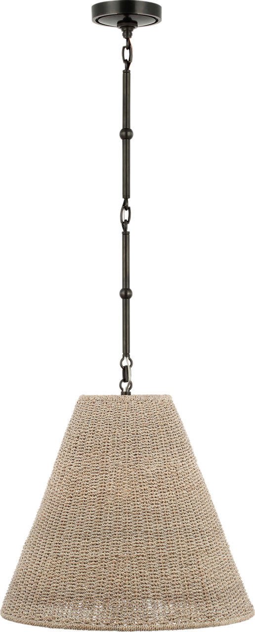 Goodman Medium Hanging Light in Bronze with Ash Shade