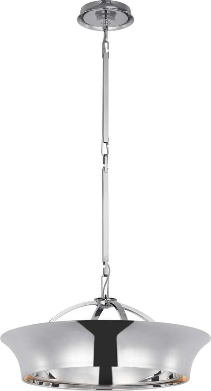 Garland 20" Dual Lit Ring Chandelier in Polished Nickel