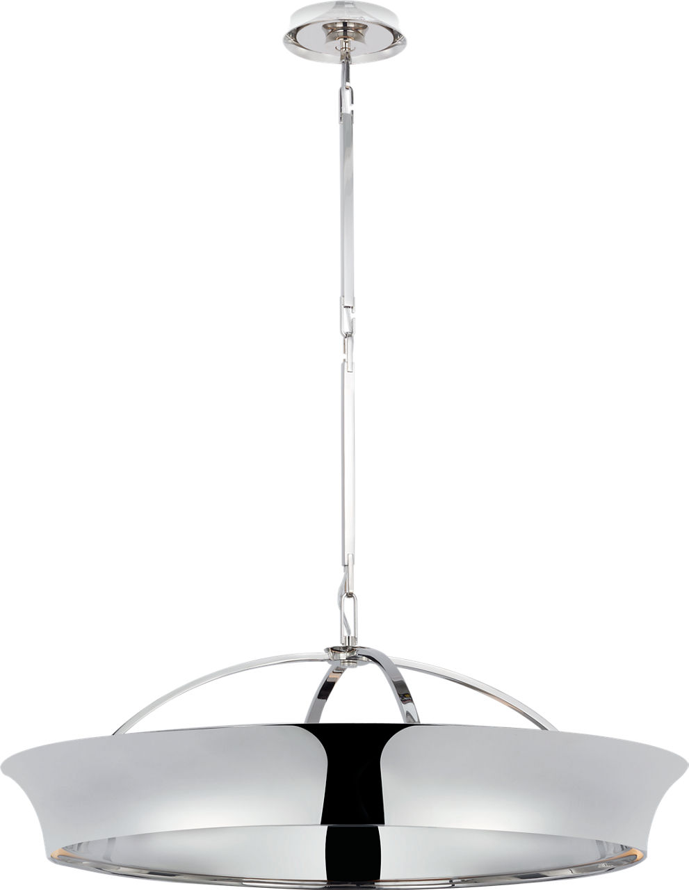 Garland 30" Dual Lit Ring Chandelier in Polished Nickel