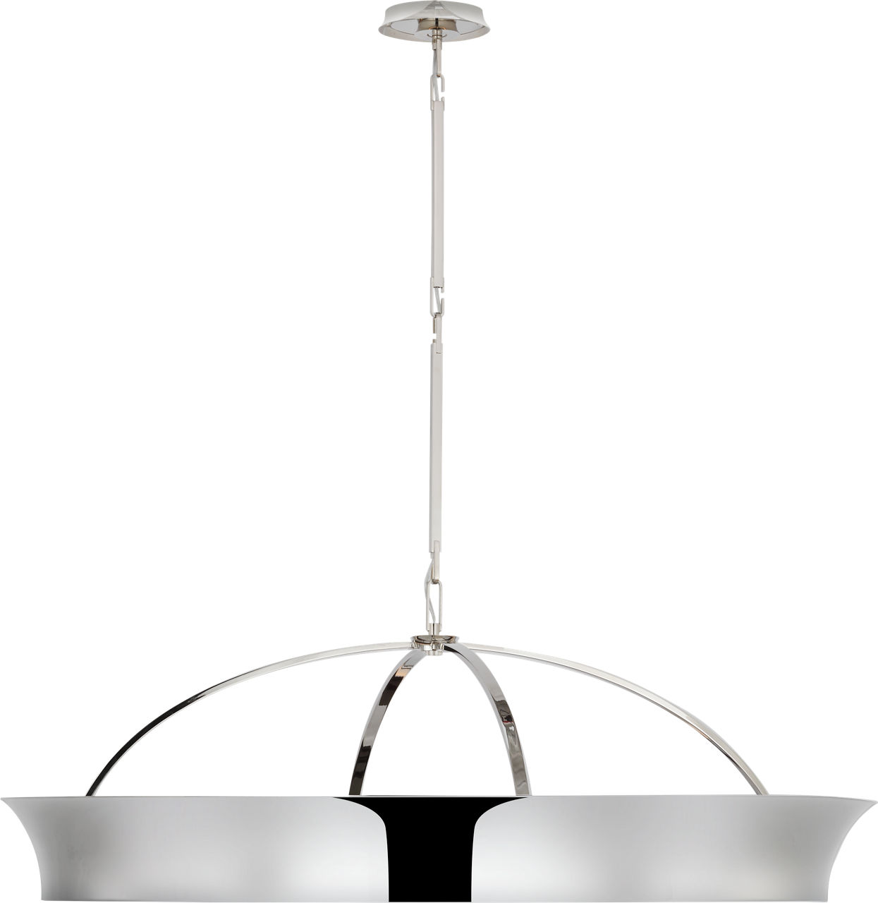 Garland 40" Dual Lit Ring Chandelier in Polished Nickel