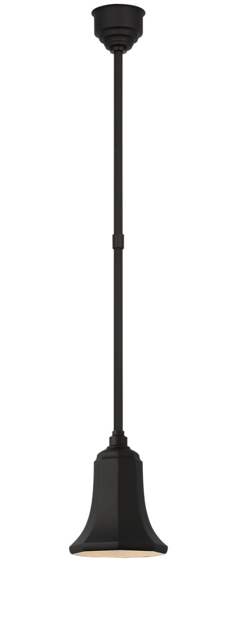 Academy Pendant in Matte Black with 7.5" Savannah Shade