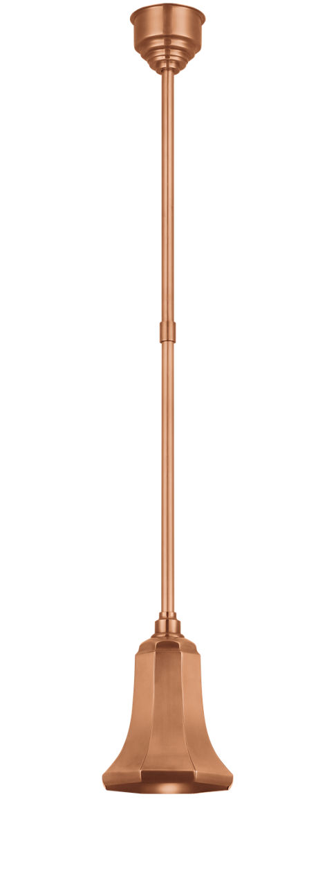 Academy Pendant in Soft Copper with 7.5" Savannah Shade