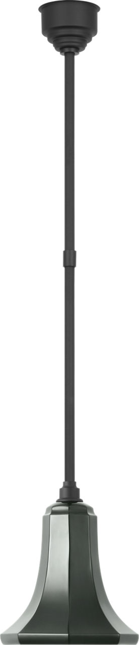 Academy Pendant in Matte Black with 9.25" Green Savannah Shade