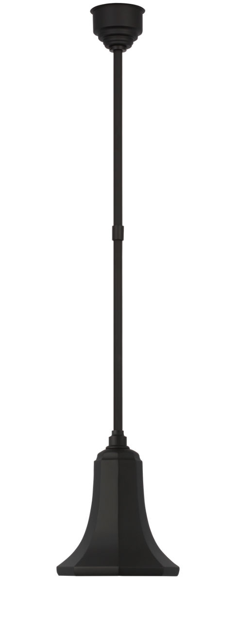 Academy Pendant in Matte Black with 9.25" Savannah Shade