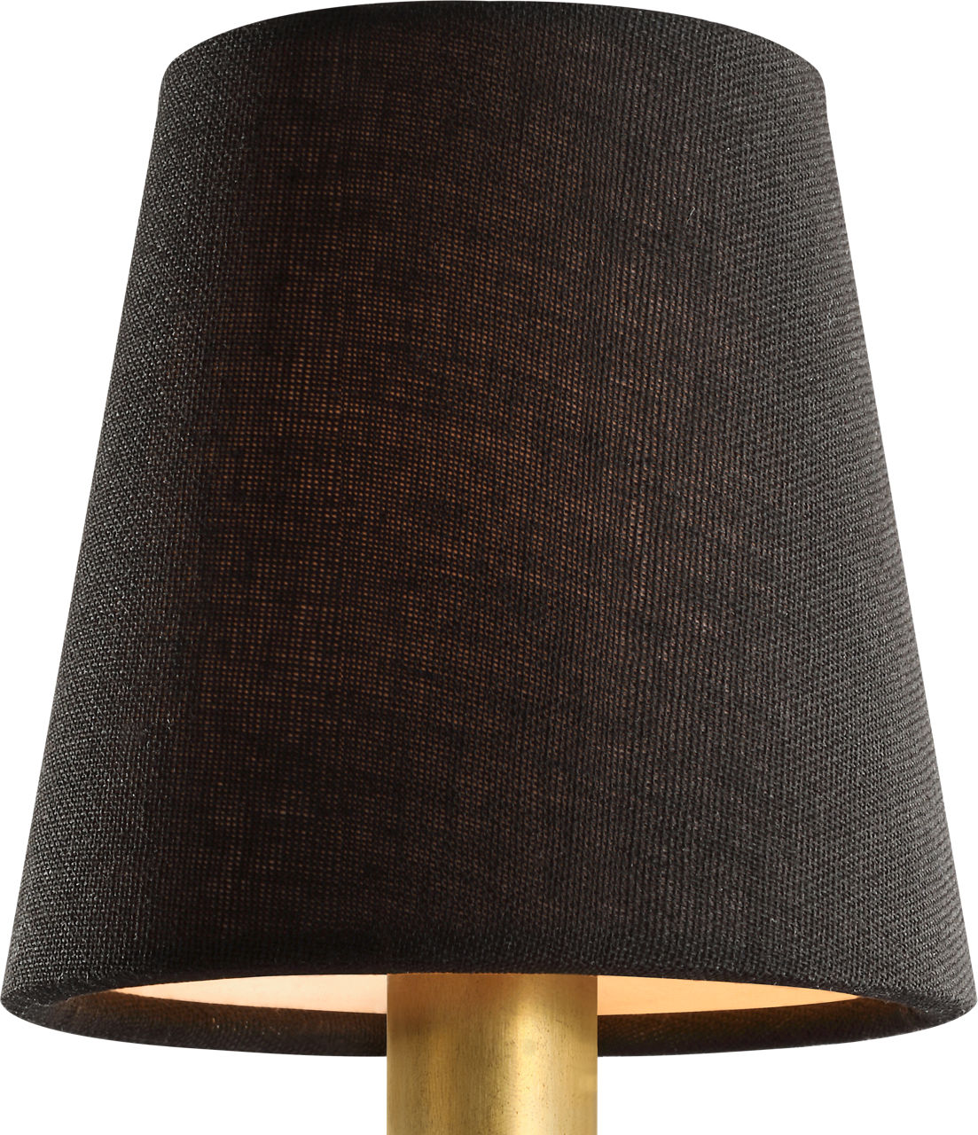 4" Black Linen Empire Shade