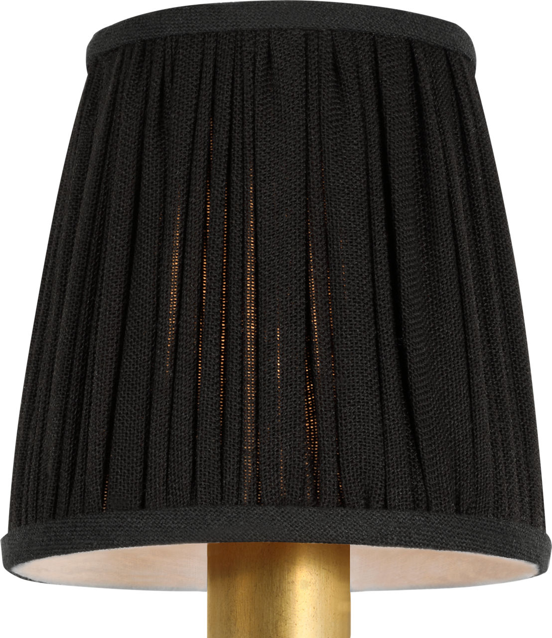 4" Pleated Black Linen Shade
