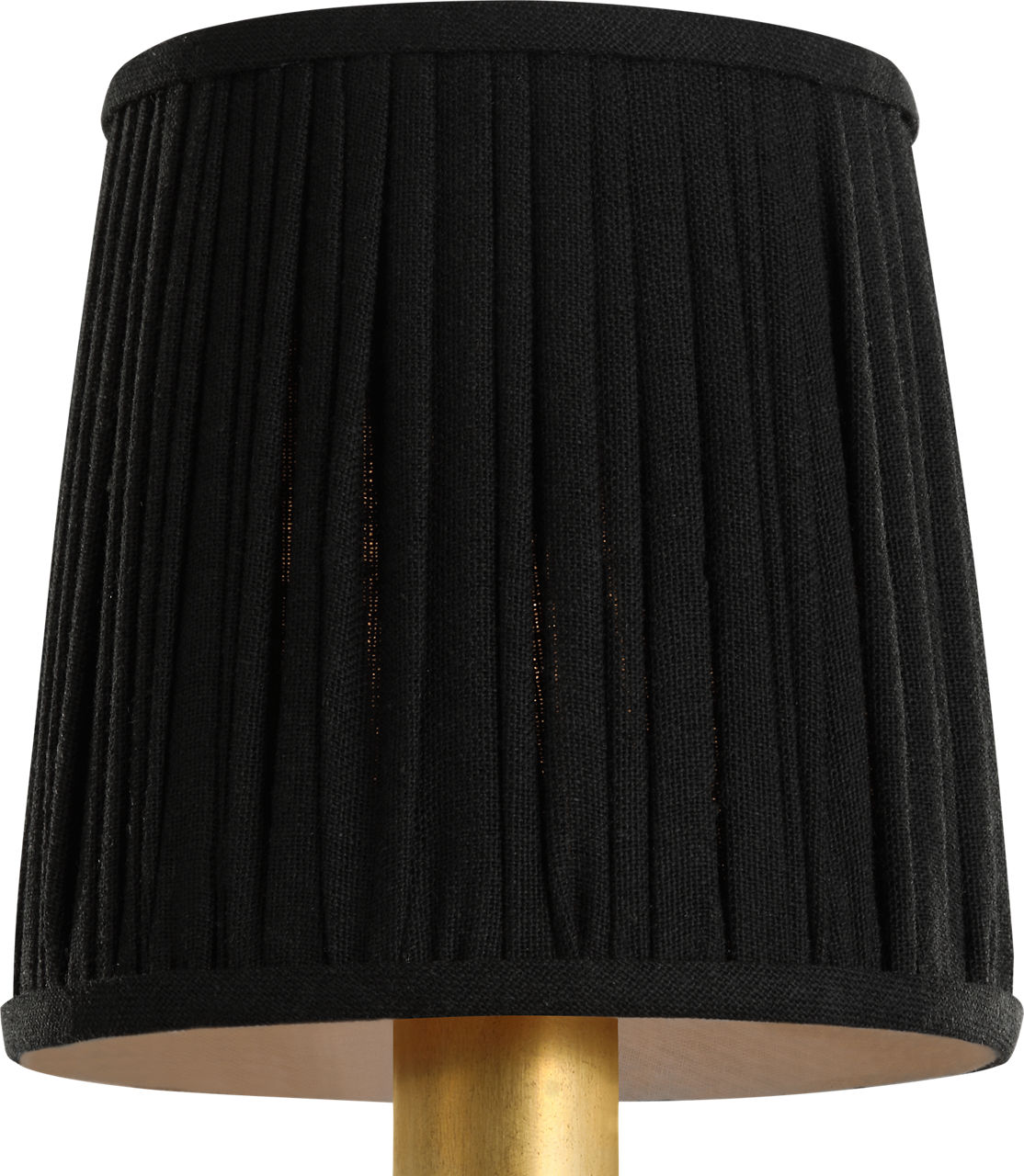 5" Pleated Black Linen Shade