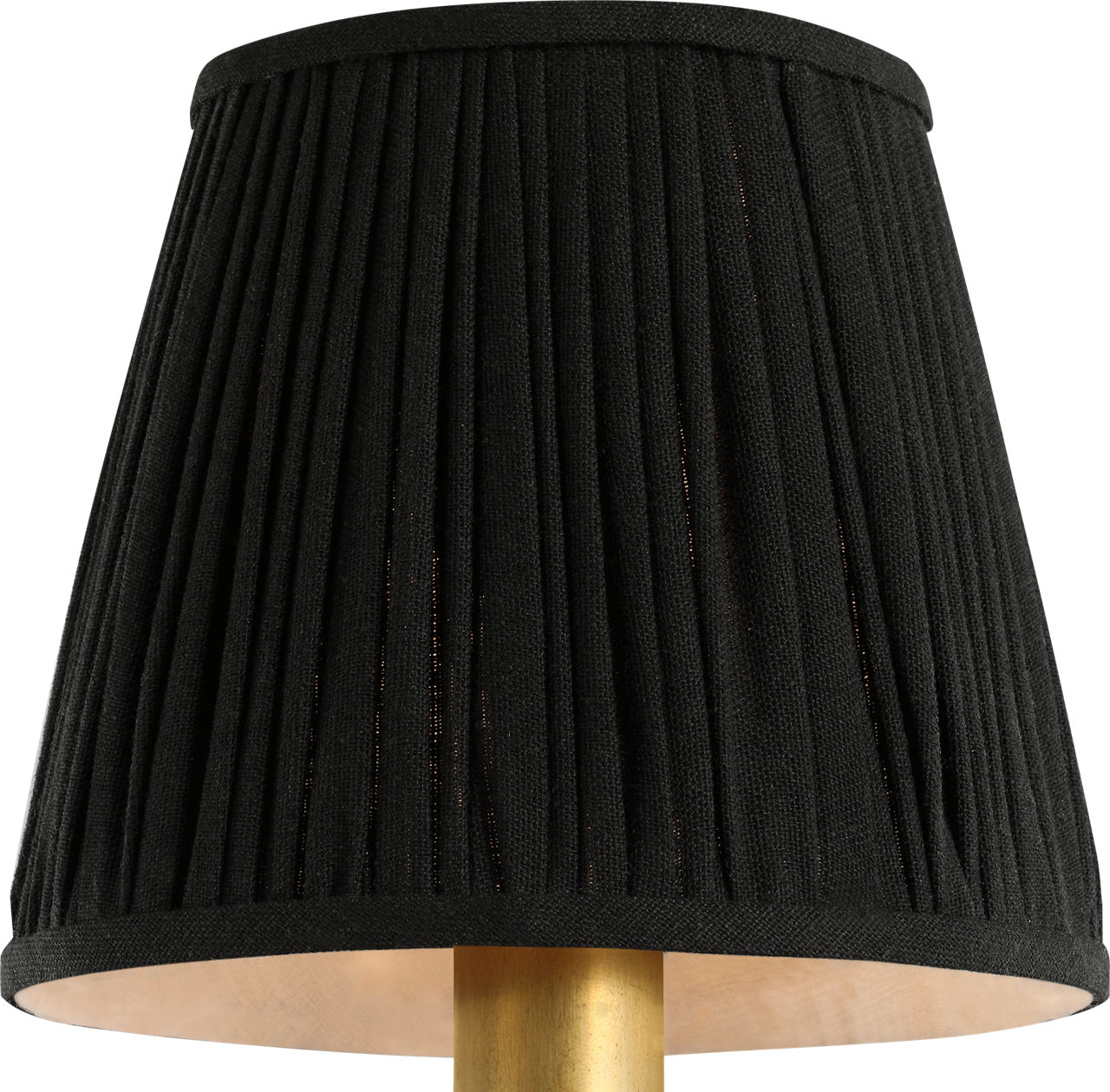 6" Pleated Black Linen Shade