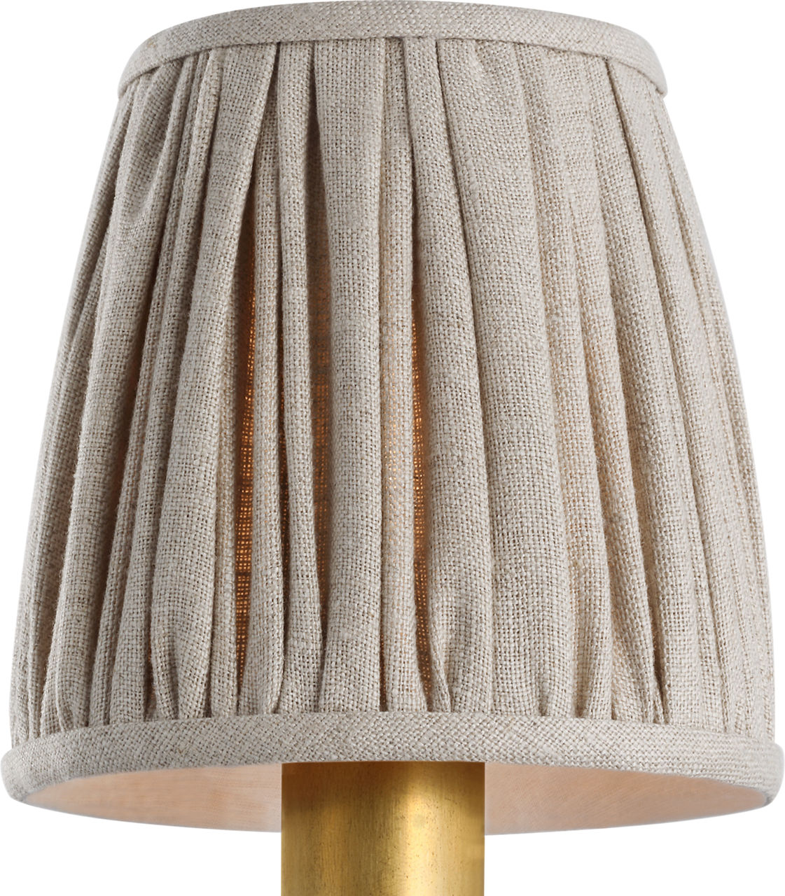4" Pleated Natural Linen Shade