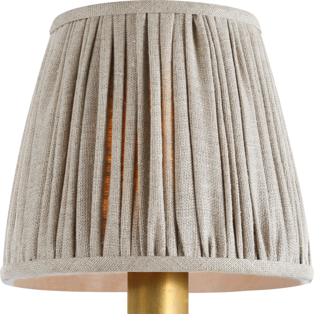 6" Pleated Natural Linen Shade