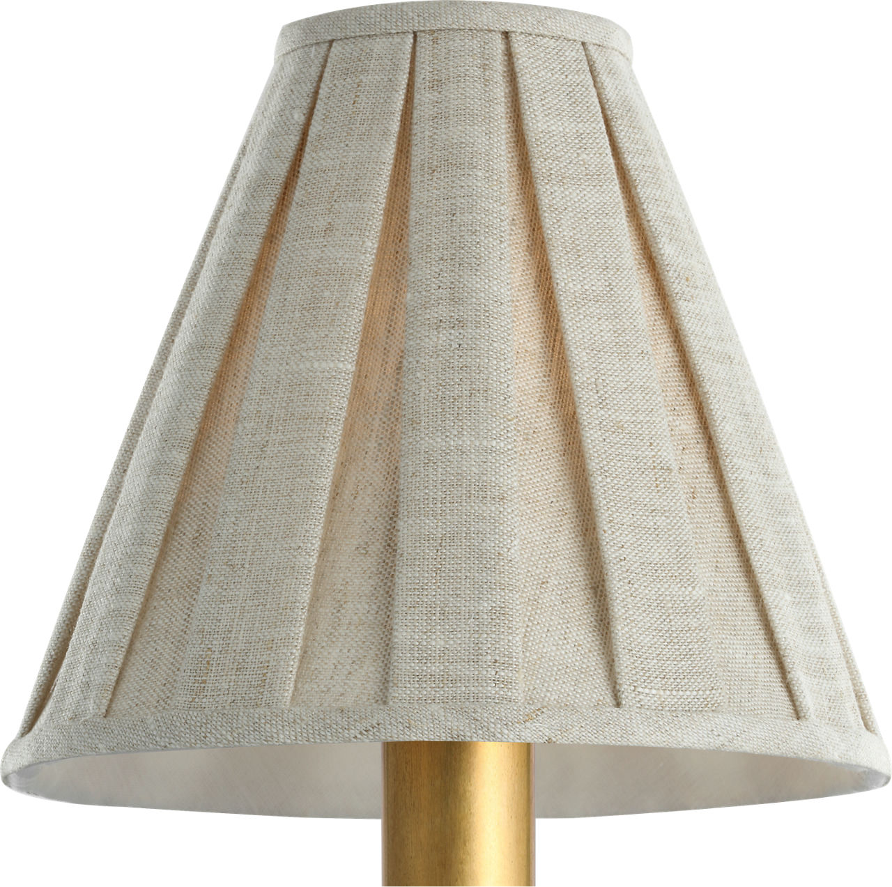 6.5" Box Pleated Flare Natural Linen Shade