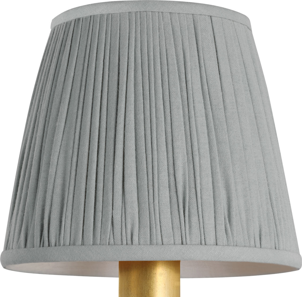 6" Pleated Blue Linen Shade