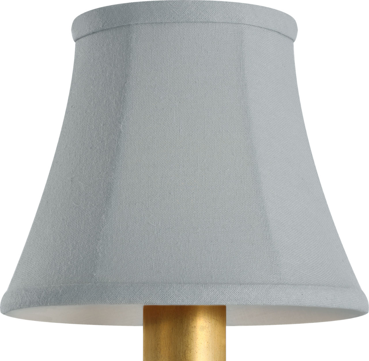5" Blue Linen Bell Empire Shade
