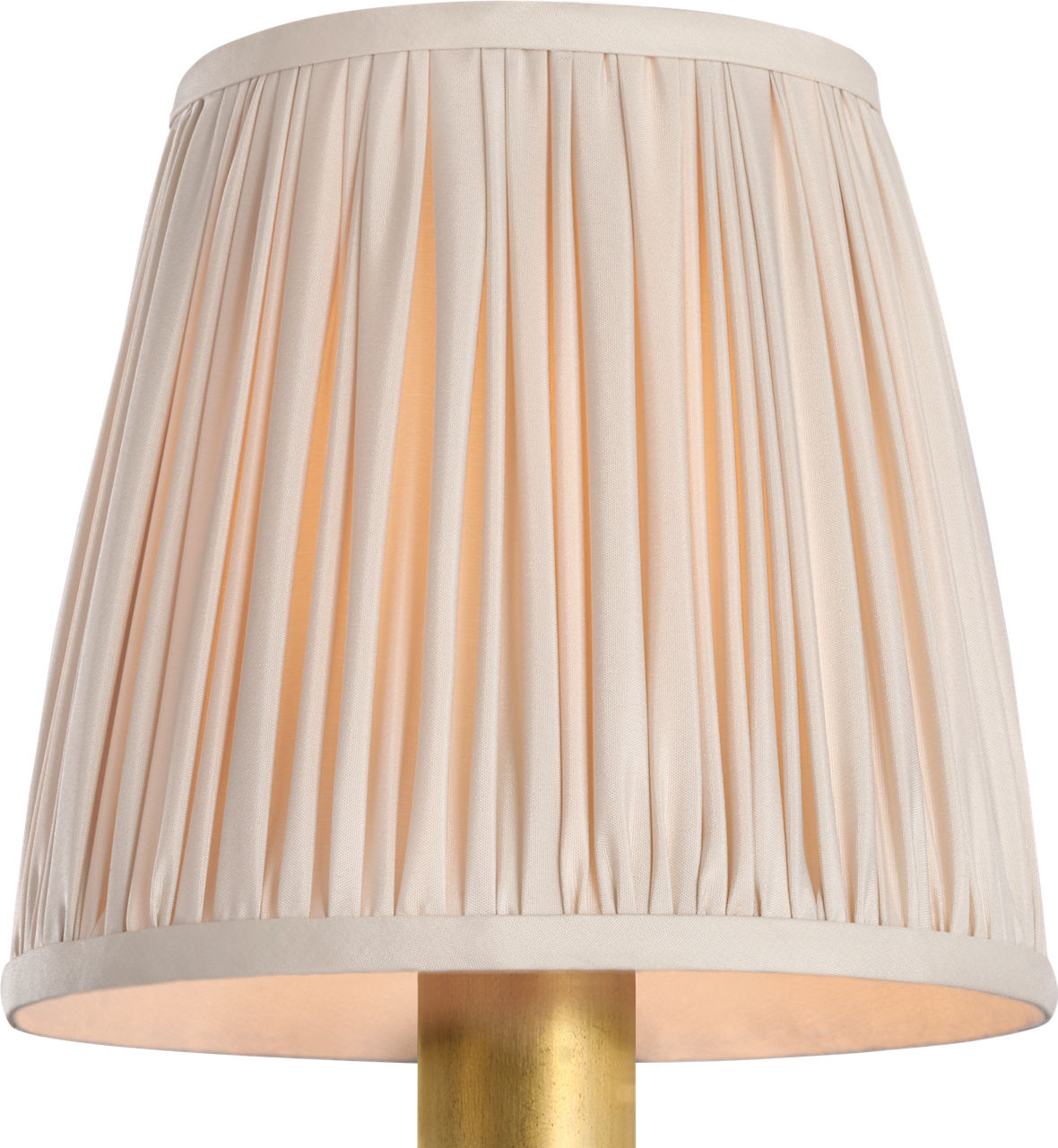 6" Pleated Champagne Silk Shade